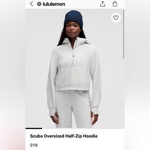 Heathered Gray Full Zip Hoodie Lululemon Scuba